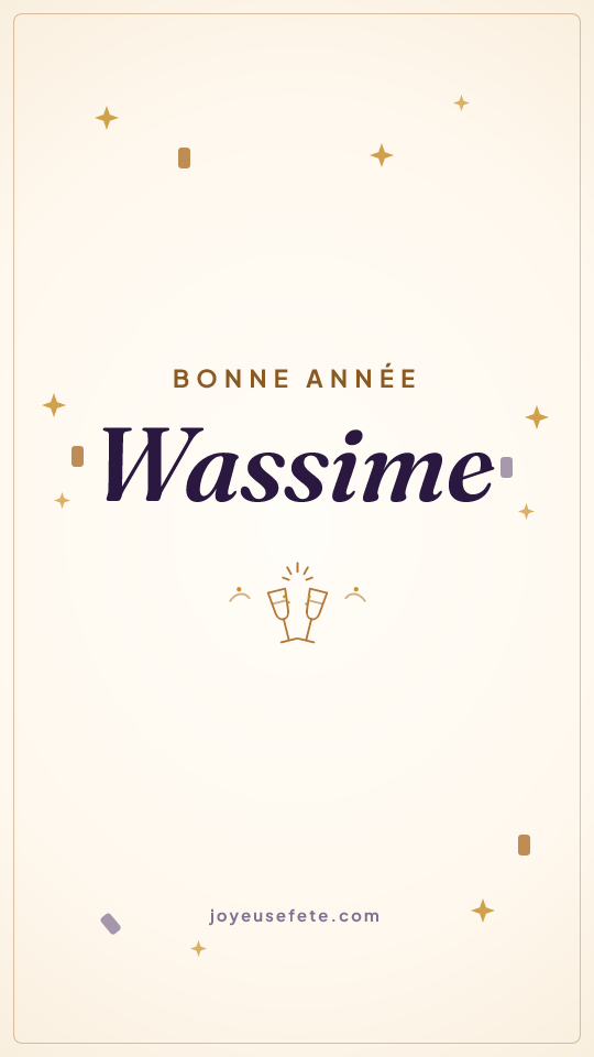 Image « Bonne année Wassime » au format story