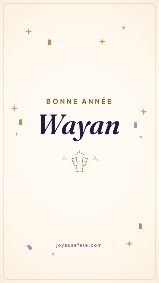 Image « Bonne année Wayan » au format story