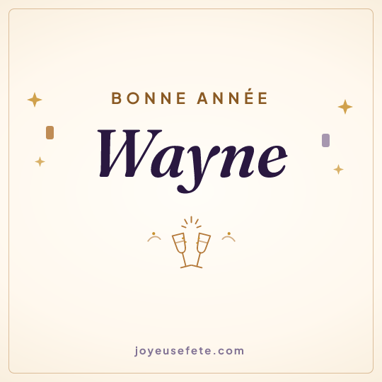 Image carrée « Bonne année Wayne » pour WhatsApp