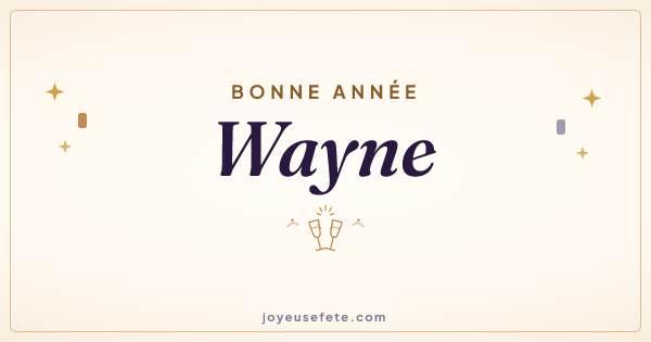 Image « Bonne année Wayne » au format large