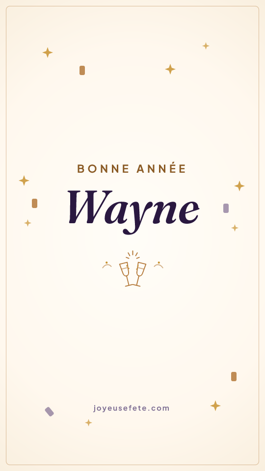 Image « Bonne année Wayne » au format story