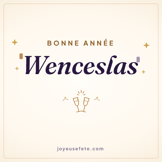 Image carrée « Bonne année Wenceslas » pour WhatsApp