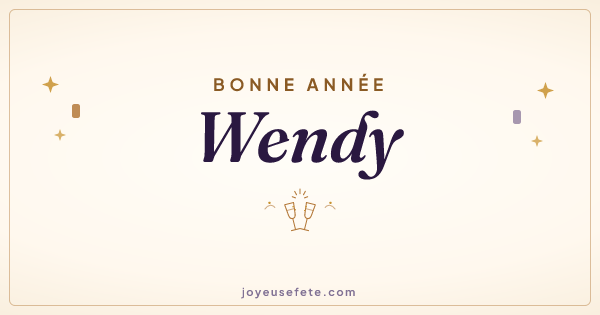 Image « Bonne année Wendy » au format large