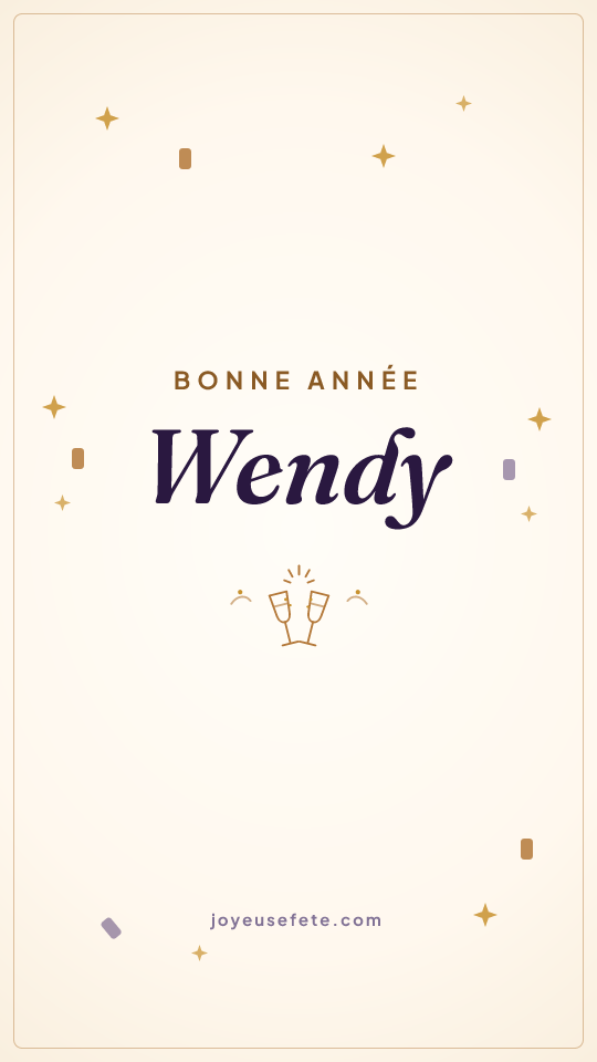Image « Bonne année Wendy » au format story
