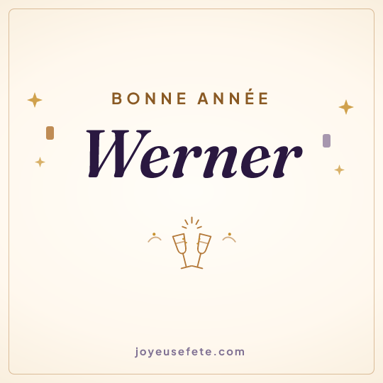 Image carrée « Bonne année Werner » pour WhatsApp