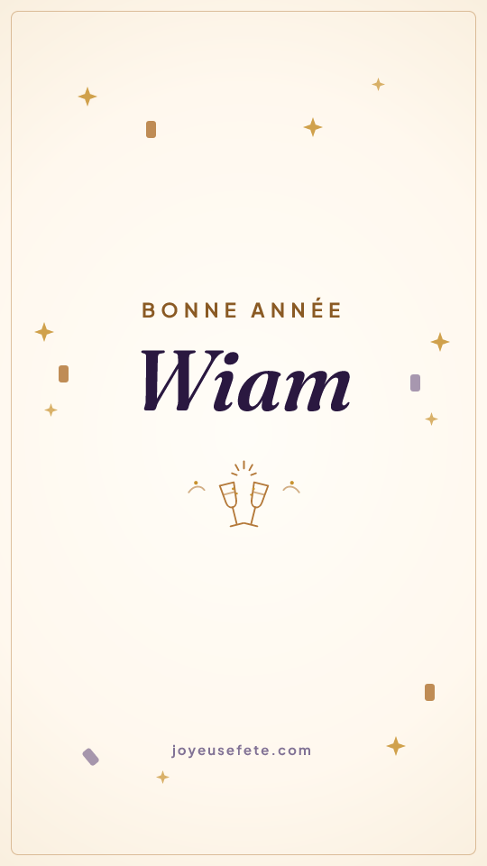 Image « Bonne année Wiam » au format story
