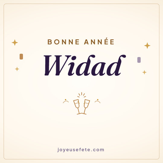 Image carrée « Bonne année Widad » pour WhatsApp