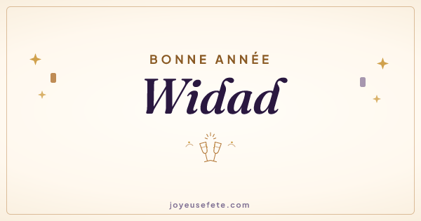 Image « Bonne année Widad » au format large