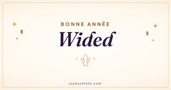 Image « Bonne année Wided » au format large
