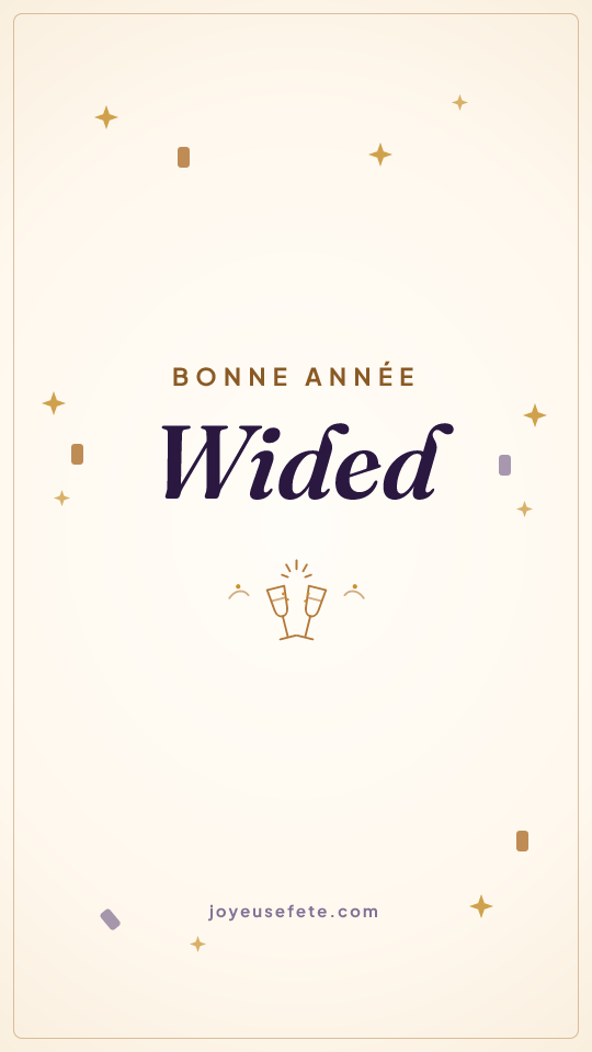 Image « Bonne année Wided » au format story