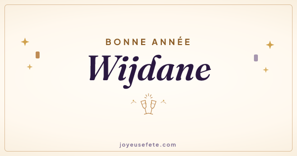 Image « Bonne année Wijdane » au format large