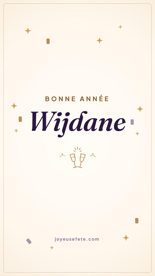 Image « Bonne année Wijdane » au format story