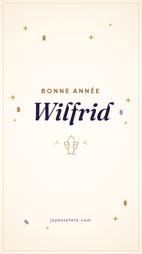 Image « Bonne année Wilfrid » au format story