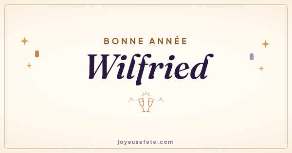 Image « Bonne année Wilfried » au format large