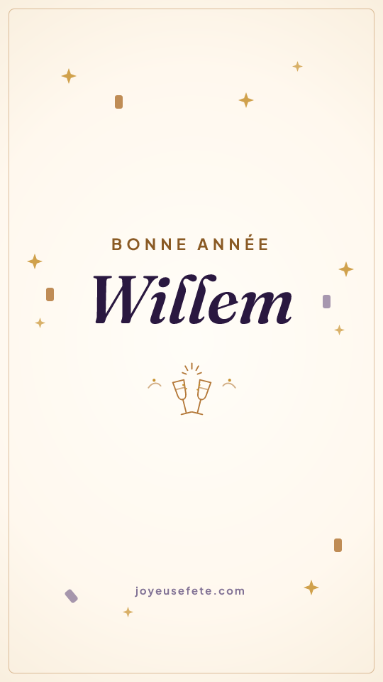 Image « Bonne année Willem » au format story