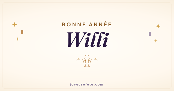 Image « Bonne année Willi » au format large