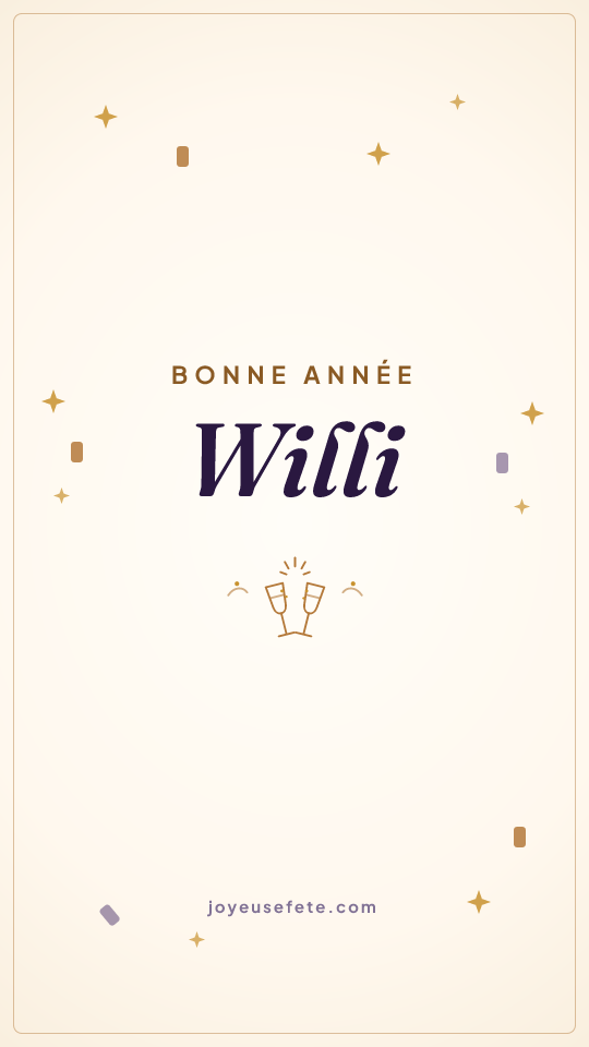 Image « Bonne année Willi » au format story