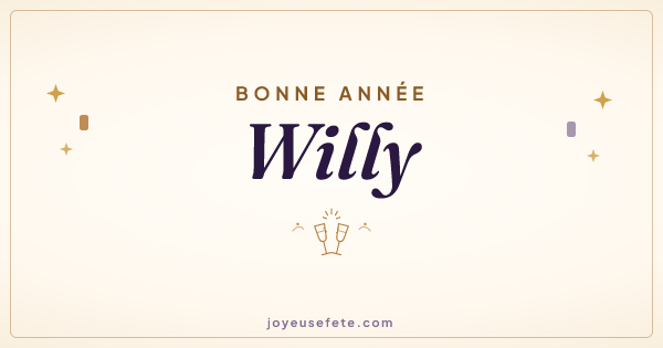 Image « Bonne année Willy » au format large