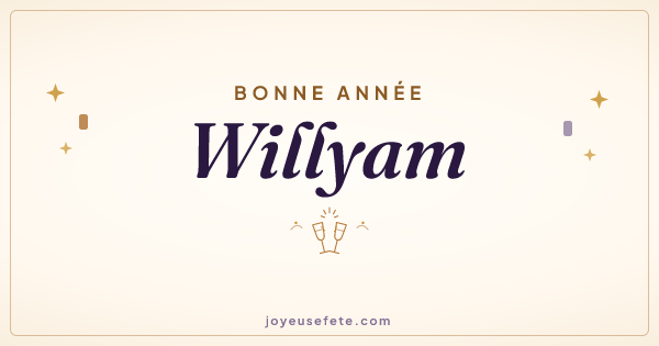 Image « Bonne année Willyam » au format large