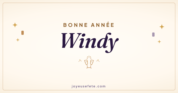 Image « Bonne année Windy » au format large