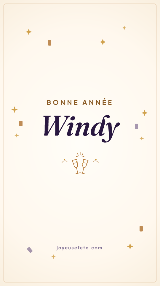Image « Bonne année Windy » au format story