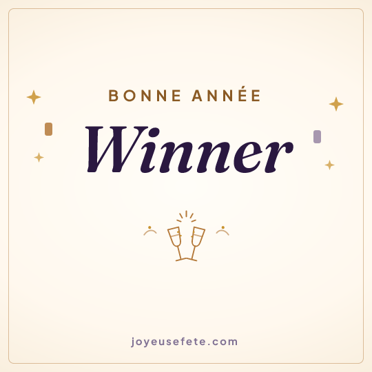 Image carrée « Bonne année Winner » pour WhatsApp