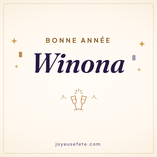 Image carrée « Bonne année Winona » pour WhatsApp