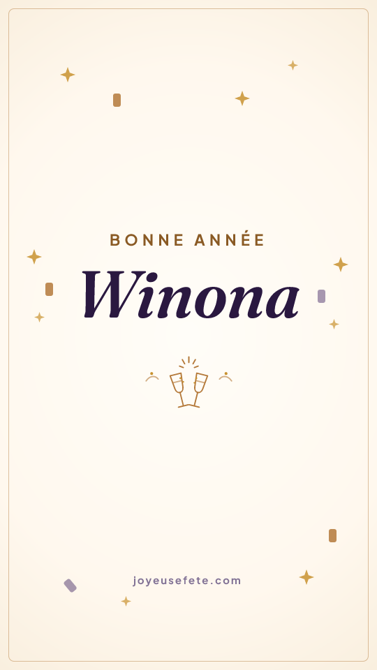 Image « Bonne année Winona » au format story