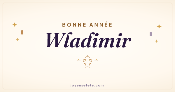 Image « Bonne année Wladimir » au format large