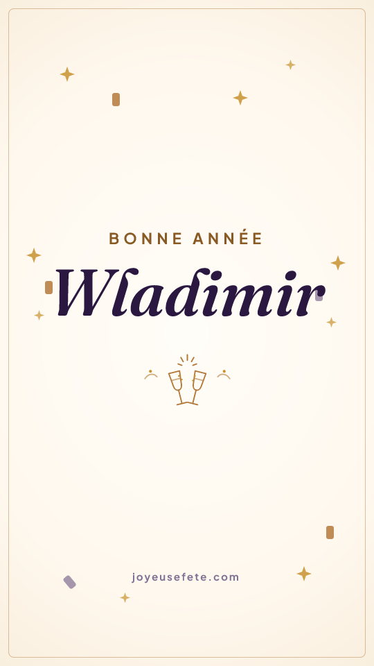 Image « Bonne année Wladimir » au format story