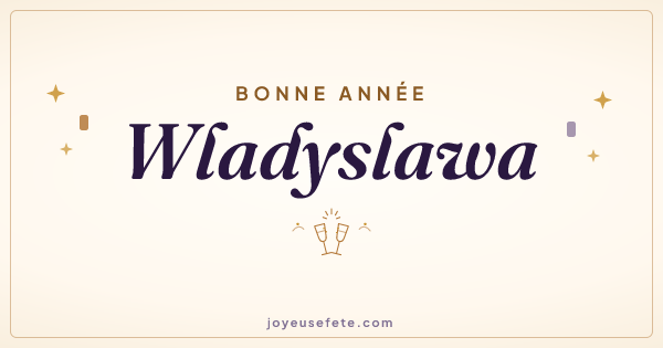 Image « Bonne année Wladyslawa » au format large