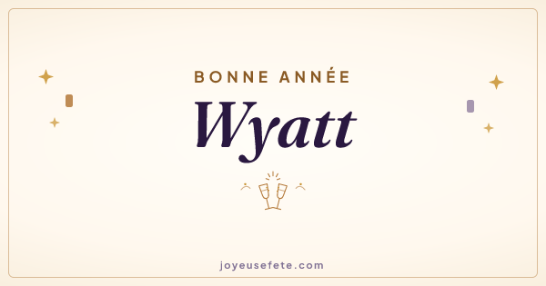 Image « Bonne année Wyatt » au format large
