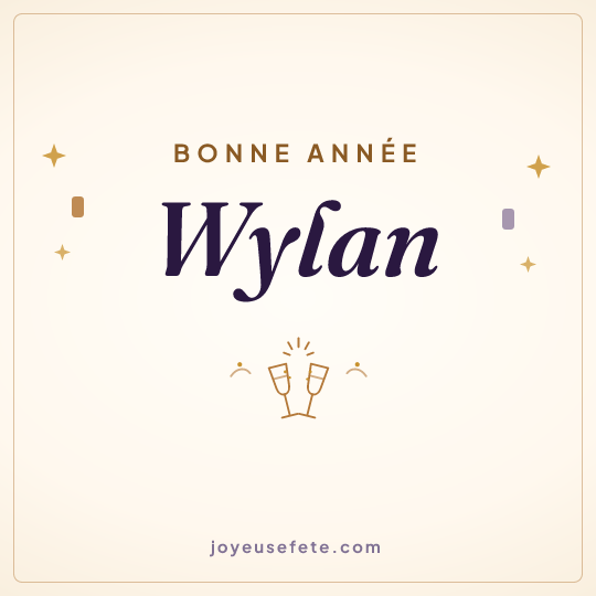 Image carrée « Bonne année Wylan » pour WhatsApp
