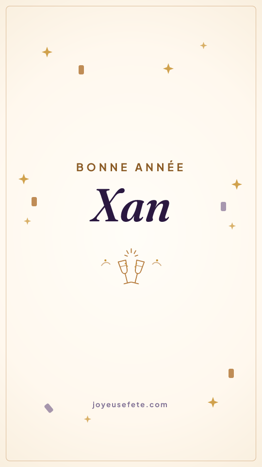 Image « Bonne année Xan » au format story