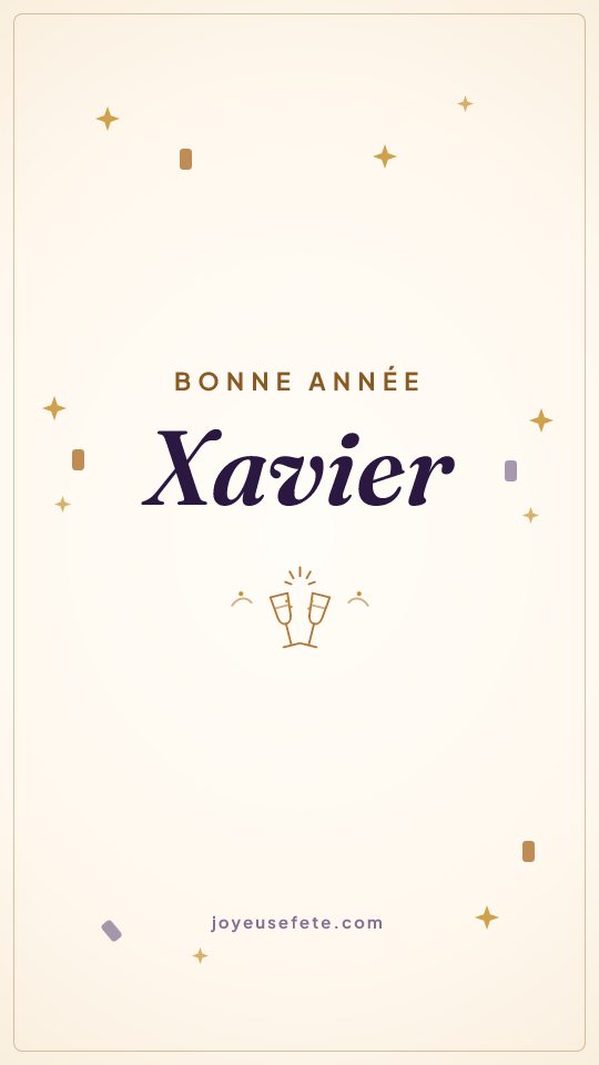 Image « Bonne année Xavier » au format story