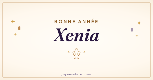 Image « Bonne année Xenia » au format large