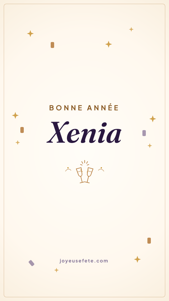 Image « Bonne année Xenia » au format story