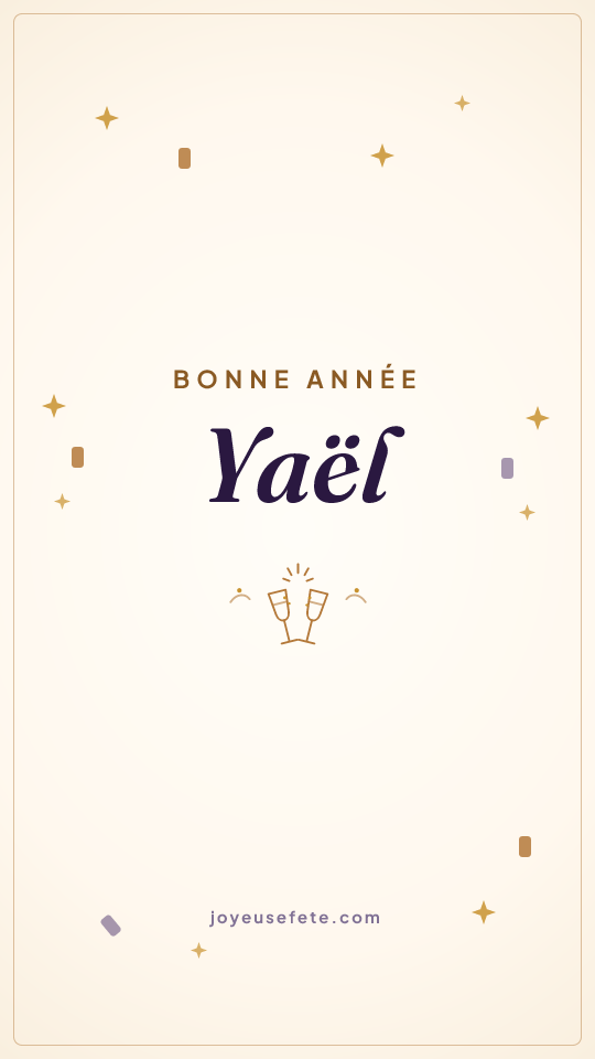 Image « Bonne année Yaël » au format story