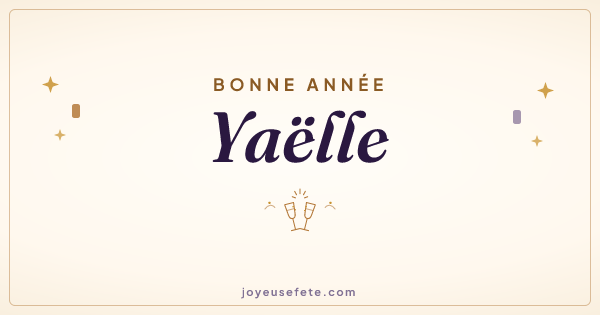 Image « Bonne année Yaëlle » au format large