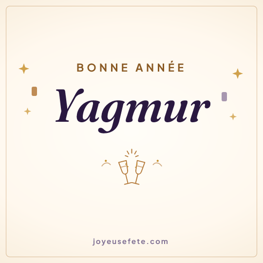 Image carrée « Bonne année Yagmur » pour WhatsApp