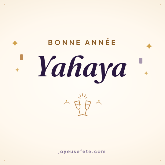 Image carrée « Bonne année Yahaya » pour WhatsApp