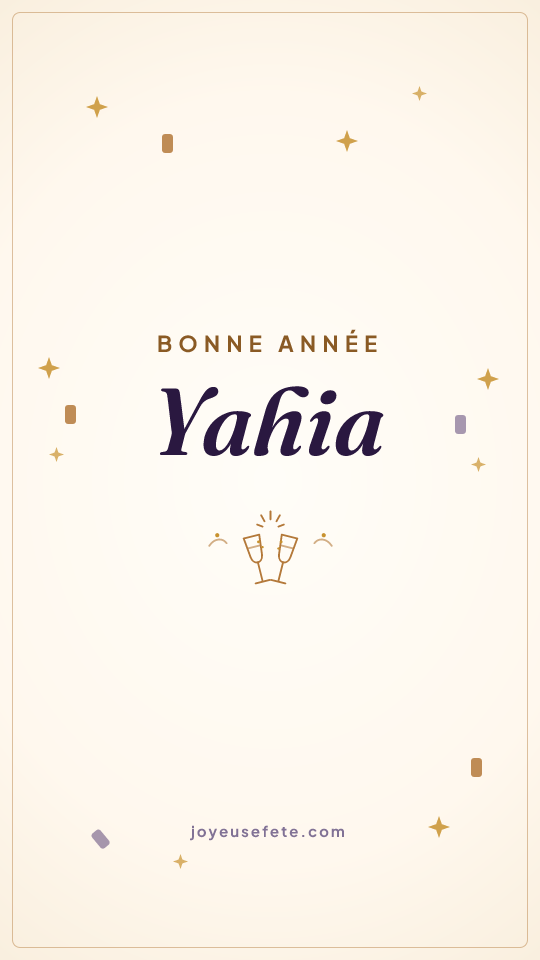 Image « Bonne année Yahia » au format story