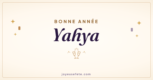 Image « Bonne année Yahya » au format large