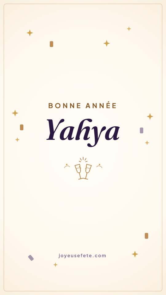 Image « Bonne année Yahya » au format story