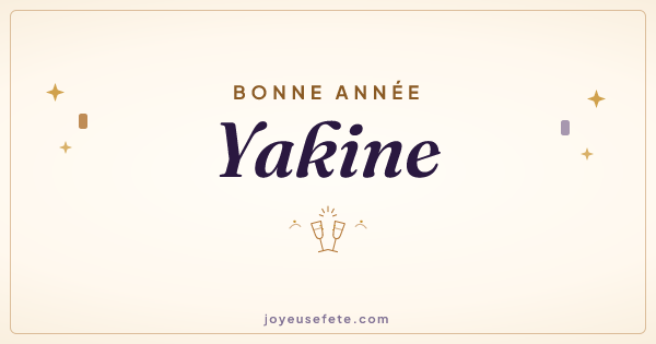 Image « Bonne année Yakine » au format large