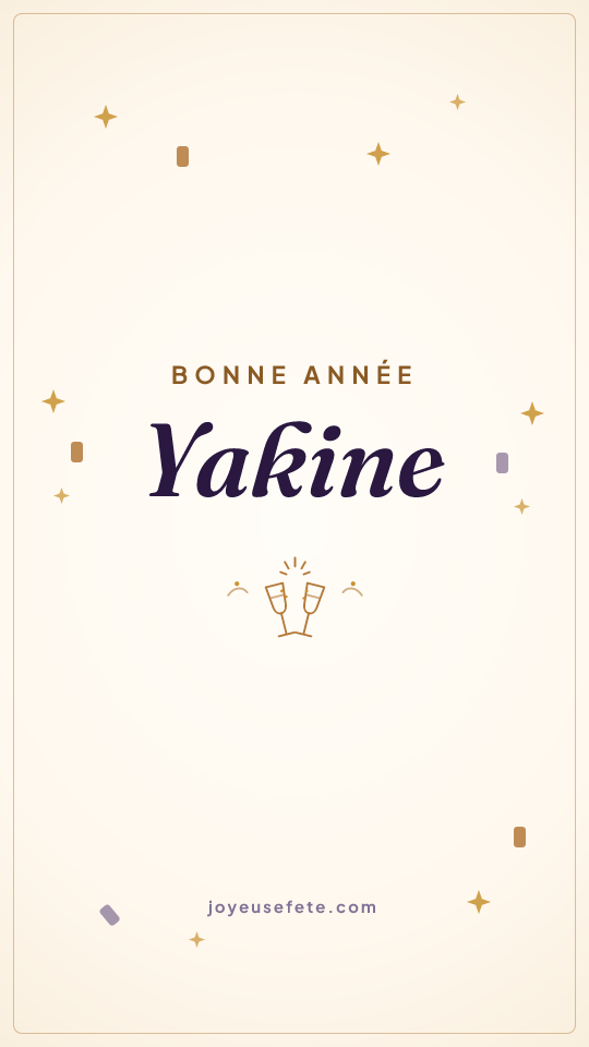 Image « Bonne année Yakine » au format story