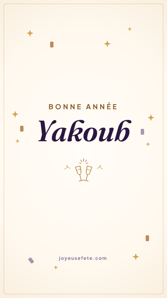 Image « Bonne année Yakoub » au format story