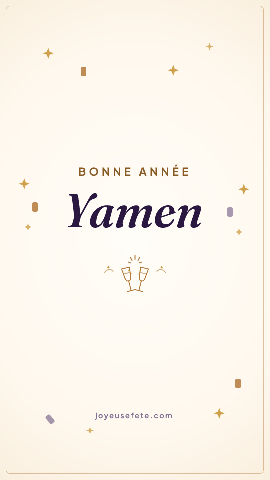 Image « Bonne année Yamen » au format story