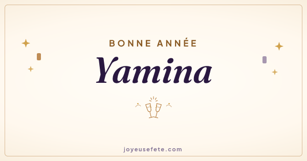 Image « Bonne année Yamina » au format large