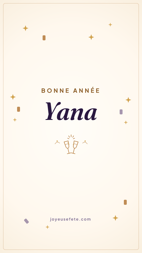Image « Bonne année Yana » au format story